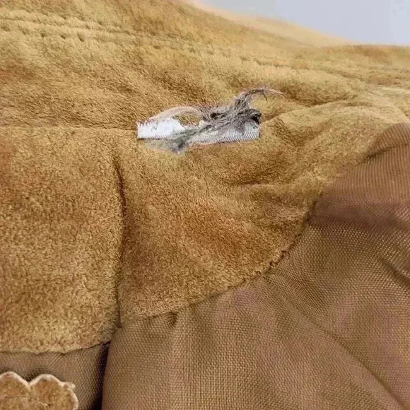 I.e Tan Genuine Leather Suede Jacket Leather Jacket Edgy Womens Size Unknown - Picture 10 of 11